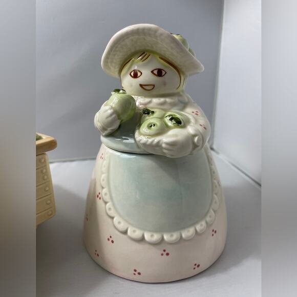 2 Vintage Fitz‎ & Floyd Candy Boxes, Village Green Apple Annie, Apple Cart - Picture 5 of 13